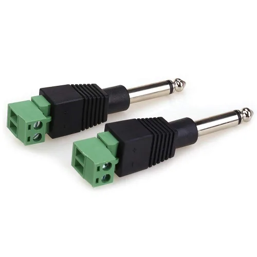Miniatura 5 de NANYI TS Jack de 1/4 pulgadas, conector macho mono de 0.250 in para guitarra/altavoz/micrófono que puede ser tornillo sin soldadura, paquete de 2