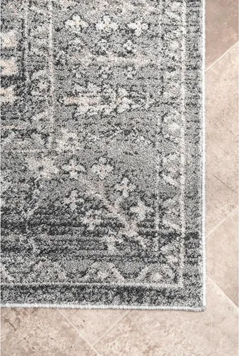 Miniatura 4 de nuLOOM Alfombra vintage tribal Bessie de 4 x 6, gris