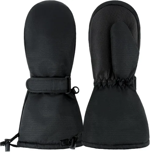 Miniatura 11 de Duoyeree Guantes impermeables para niños y niñas, con forro polar, para invierno, nieve, esquí, aislamiento grueso para clima frío