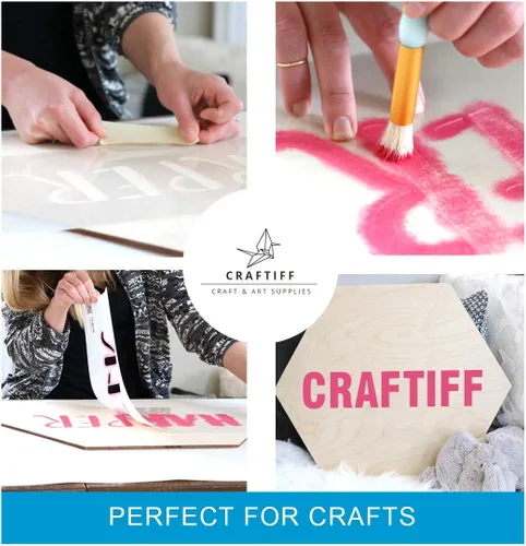 Miniatura 5 de 30 hojas de plantilla de Mylar extra gruesas de 6 mil en blanco de acetato transparente, 12 x 12 pulgadas por Craftiff