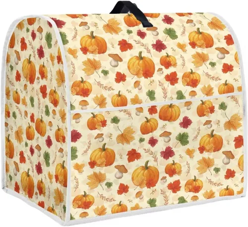 Miniatura 25 de Dreaweet Fall Pumpkin Print Kitchen Mixer Covers for Stand Mixer 4.5-5 qt, Kitchen Aid Accessories and Attachments, Washable