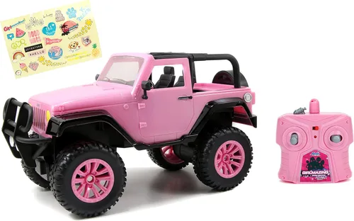 Girlmazing 1:16 Jeep Wrangler RC Coches de Radio Control, Juguetes para Niños (Rosado)