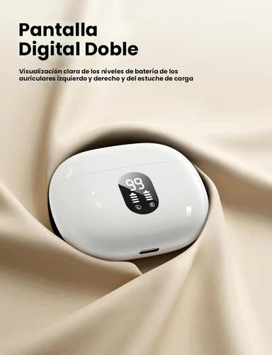 Miniatura 6 de Wireless Earbuds Bass Stereo Headphones Bluetooth 5.3 Ear Buds, 48H Playtime, LED Display in Ear Earphones with Mic, IPX7 Waterproof, Touch Control