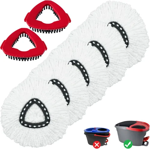 Miniatura 10 de Cabezales de repuesto para mopa Ocedar, juego de 3 cabezales de repuesto para mopa Ocedar RinseClean de 2 tanques, cabezal de repuesto para mopa