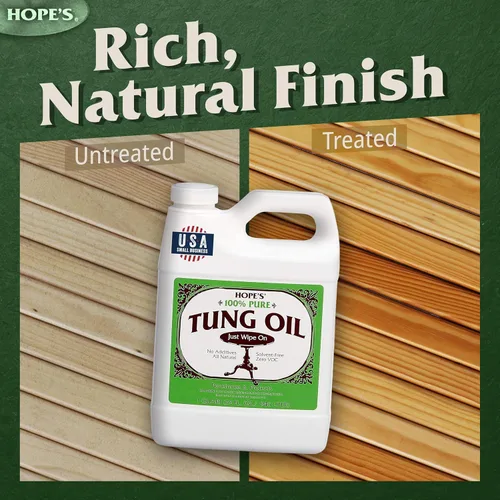 Miniatura 8 de HOPE'S Aceite Tung 100% puro, seguro para alimentos, acabado de madera natural impermeable de alta calidad y sellador para proyectos de interiores