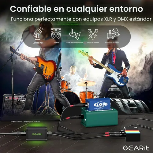 Miniatura 4 de GEARit Serpiente de 4 canales (cable de derivación de 2 pies) 3 pines XLR/DMX/AES-EBU a Ethercon RJ45 Cat5/Cat6 Ethernet Extensor para escenario