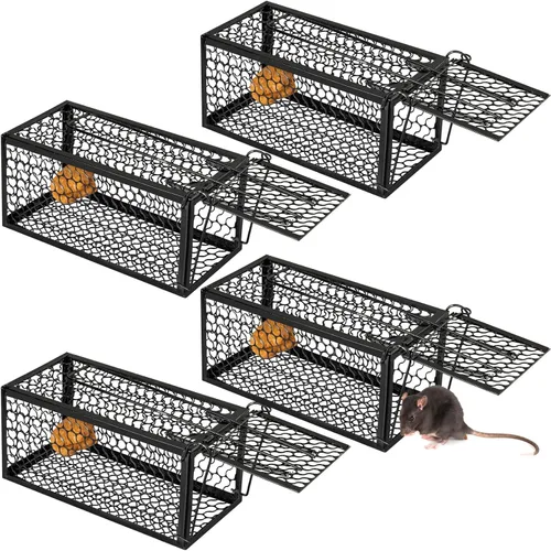 Miniatura 11 de Qualirey 1 Pieza Trampa Humana para Ratas Ardilla Listada Roedor Ratón Ardilla Trampa de 9.1 x 4.5 x 4.5 Pulgadas Animales Vivos Ratón Topillos