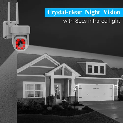 Miniatura 6 de Sistema de cámara de seguridad inalámbrica PT de 5MP con monitor, seguimiento humano AI, WiFi de doble banda 2.4G y 5G, gran angular de 130°, audio
