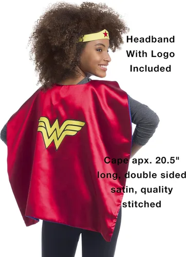 Miniatura 3 de Rubie's Juego de capas de superhéroes con licencia oficial de DC Comics, surtido de 4 capas, 2 máscaras y 2 diademas, talla única