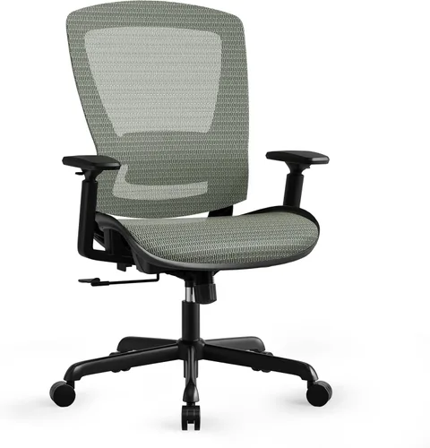 ELABEST T96 - Silla de oficina de malla, silla ergonómica para escritorio y computadora, silla de tarea resistente - Soporte lumbar y reposabrazos