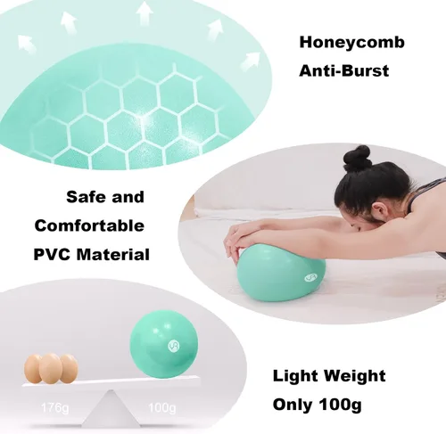 Miniatura 3 de Pelota de ejercicio para entrenamientos, antiestallido y resistente al deslizamiento, pelota de yoga para gimnasio, fitness y terapia física