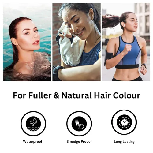 Miniatura 7 de MinaiBrow Kit de tinte instantáneo para el cabello, marrón claro, polvo de tinte natural para teñir manchas, a prueba de agua y manchas, cobertura