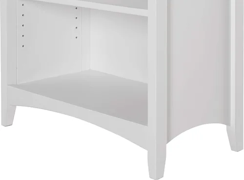 Miniatura 10 de Camaflexi Estantería estilo Shaker de 4 estantes, madera maciza, 48 pulgadas de alto, estantería ajustable, parte trasera cerrada, estantería