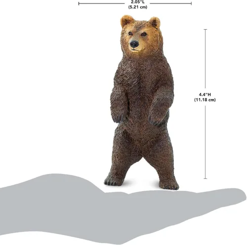 Miniatura 3 de Safari Ltd. Figura de oso Grizzly – Figura de modelo realista de 4.2 pulgadas pintada a mano, divertido juguete educativo para niños, niñas y niños