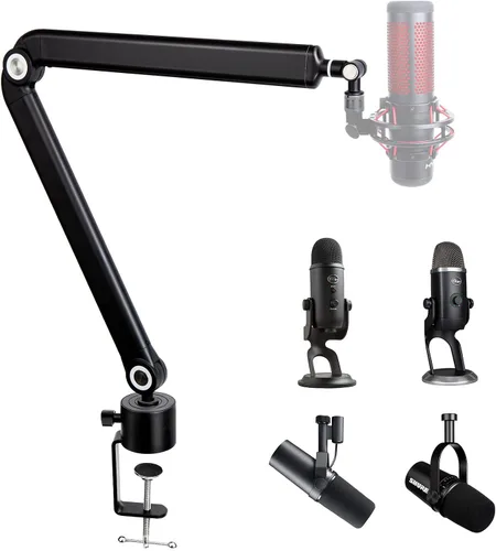 Miniatura 8 de Pantalla antiviento de micrófono Filtro Pop Compatible con HyperX QuadCast - Cubierta de espuma para micrófono con pantalla antiviento peluda