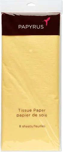 Miniatura 5 de Papyrus 8 hojas de papel de seda amarillo para regalos, decoraciones, manualidades, bricolaje y más