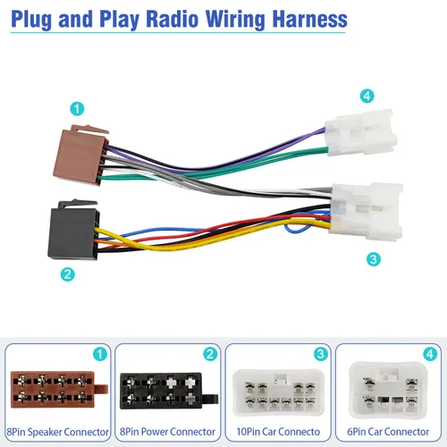 Miniatura 4 de Arnés de cableado ISO Compatible con Toyota Subaru Lexus Scion Adaptador Conector Enchufe de Cable de Radio Estéreo de Coche