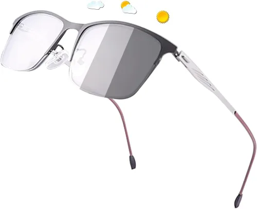 Miniatura 9 de Transición Fotocrómica Multifocus Bisagra de resorte Gafas de lectura progresiva Gafas de sol anti luz azul Lectores UV