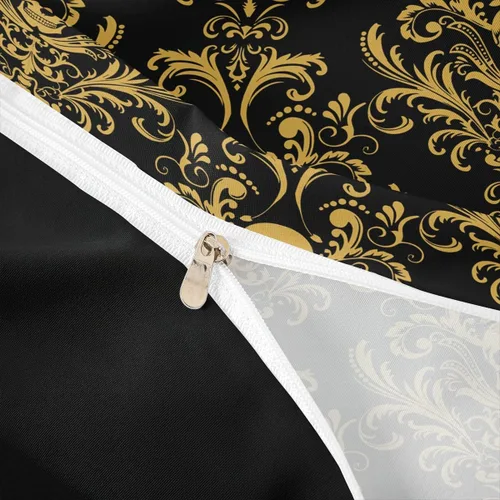 Miniatura 4 de Erosebridal Juego de ropa de cama gótica de damasco para adultos, funda de edredón victoriana antigua, tamaño individual, funda de edredón gótica
