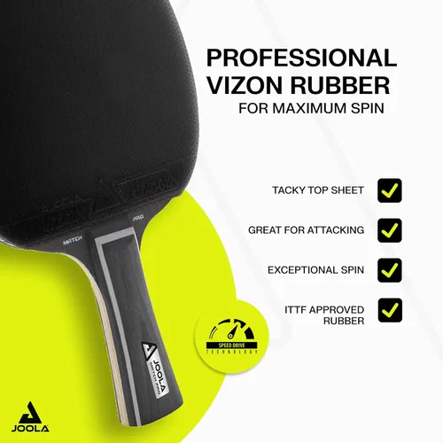 Miniatura 3 de JOOLA Duo Pro Ping Pong Paddles Set of 2 - Professional Table Tennis Paddles, Three Advanced 3 Star Tournament Ping Pong Balls and Carrying Case