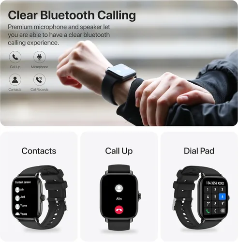 Miniatura 2 de Leeyalan Reloj inteligente para hombres y mujeres (respuesta/hacer llamadas/control de voz AI) 1.91 pulgadas para teléfonos Android, iPhone Samsung