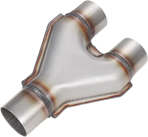 Miniatura 4 de LCGP Tubo en Y de acero inoxidable de 2,25 pulgadas, tubo en Y universal de acero inoxidable para diésel, entrada de 2,25 pulgadas, salida de 2,25