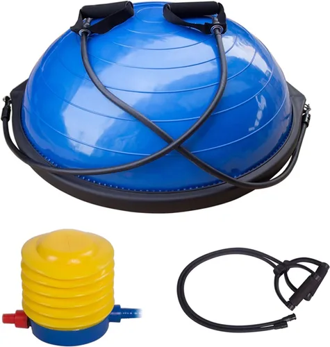 Entrenador de equilibrio de media pelota de yoga de 23 pulgadas, fitness, pilates, ejercicio de fuerza, entrenamiento, gimnasio, fuerza central,
