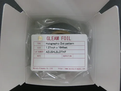 Miniatura 5 de GLEAM FOIL Lámina holográfica para máquinas de estampado en caliente. (El patrón de color es patrón de puntos holográficos).