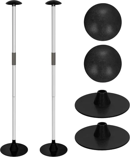 Miniatura 8 de NEXCOVER Cubierta de barco y soporte ajustable Se extiende de 12 a 54 pulgadas Poste de 6 etapas Sistema reforzado de ABS Negro