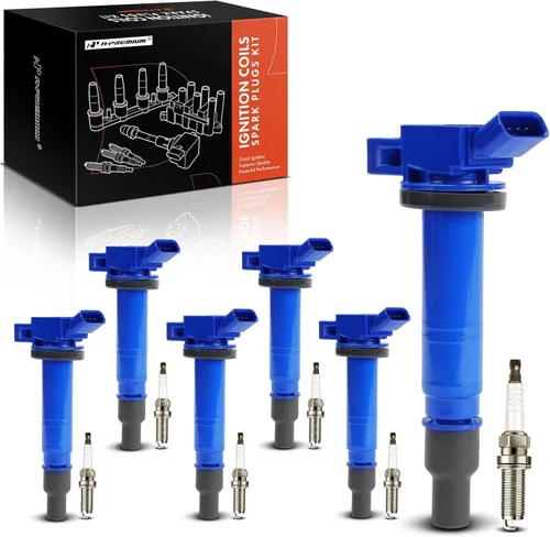 Miniatura 10 de A-Premium Juego de 6 paquetes de bobinas de encendido y bujías de iridio compatibles con Toyota 4Runner 2003-2009, Tundra 2005-2011, 4.0L