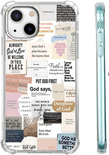 Miniatura 63 de Funda para Celular con Versículos de la Biblia, Colocación de Citas Cristianas de Jesús, Diseño Collage, Funda Protectora Suave de TPU de Moda