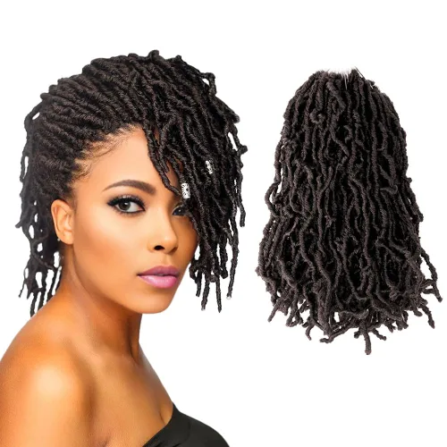 Miniatura 20 de Niseyo Rastas de pelo sintético de ganchillo de 24 pulgadas, 6 paquetes de extensiones de cabello sintético lacio de ganchillo largo