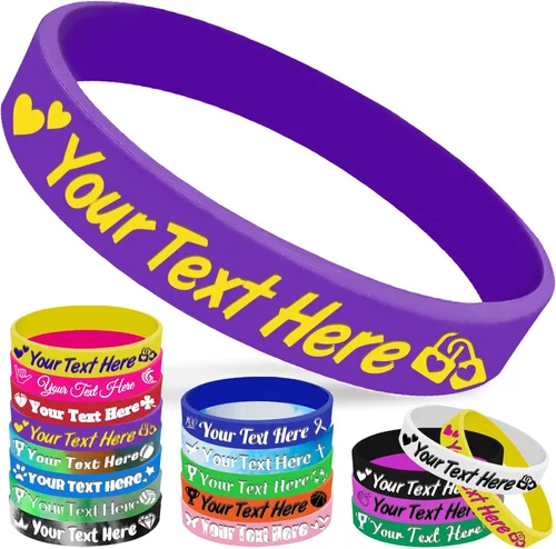 Miniatura 13 de Pulseras de silicona personalizadas, pulseras de goma personalizadas a granel para eventos, regalos de motivación deportiva, apoyos para hombres