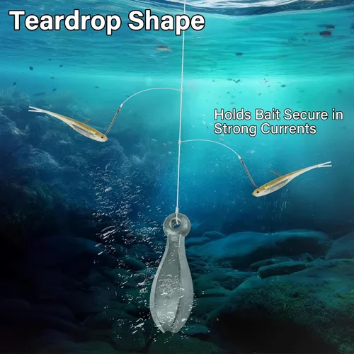 Miniatura 4 de Dr.Fish Bank Sinkers Pesas de pesca de plomo, 1-32 onzas/2 libras, pesos de pesca para gatos de agua dulce, canal de río, surf, pesca de agua salada