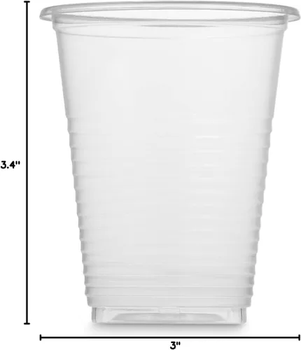 Miniatura 7 de Munfix Paquete de 500 vasos de plástico transparente de 7 onzas, vasos desechables para fiestas, vasos de plástico transparente a granel