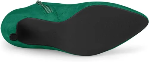 Miniatura 6 de Allegra K Botines de tacón de aguja con cordones y puntera puntiaguda para mujer