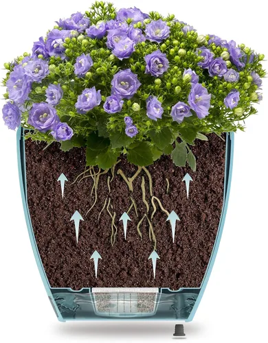 Miniatura 4 de DECOPOTS - Maceta de riego automático - Maceta decorativa para interiores con cartucho de drenaje e indicador de nivel de agua