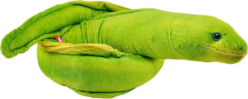 Wild Republic Living Ocean Green Moray EEL, animal de peluche, 54 pulgadas, juguete de peluche, botellas de agua recicladas