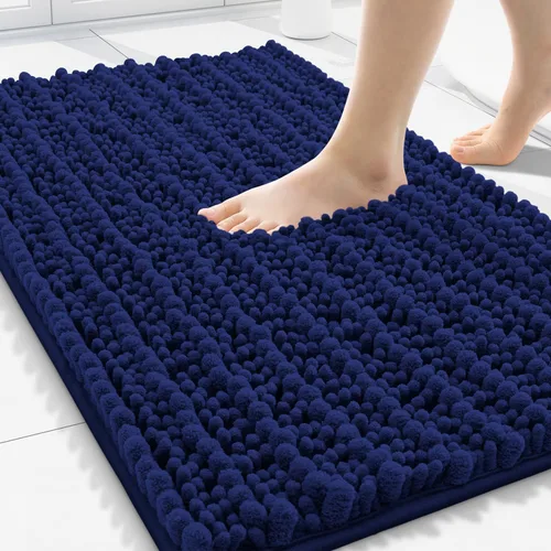 Miniatura 343 de Smiry Alfombras de Baño 24x16 pulgadas, Alfombras de Baño de Chenilla Extra Suaves y Absorbentes, Respaldo de Goma Antideslizante, Lavable a Máquina