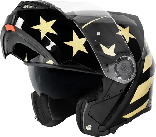 Miniatura 16 de VCAN VX28 Casco modular de motocicleta abatible de cara completa, aprobado por DOT, almohadilla Coolmax para mejillas y listo para OTG