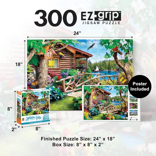 Miniatura 2 de MasterPieces - Rompecabezas de 300 piezas, formas grandes de agarre EZ, cruce de cabina, diversión para adultos, personas mayores, familia, niños