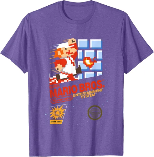 Miniatura 7 de Super Mario Dashin - Camiseta gráfica de acción, ajuste clásico, cuello redondo, color negro