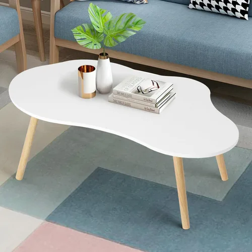 Miniatura 3 de Mesa de centro pequeña, en forma de mango, moderna y minimalista, mesa de centro de mediados de siglo, mesa central de sala de estar, mesa auxiliar