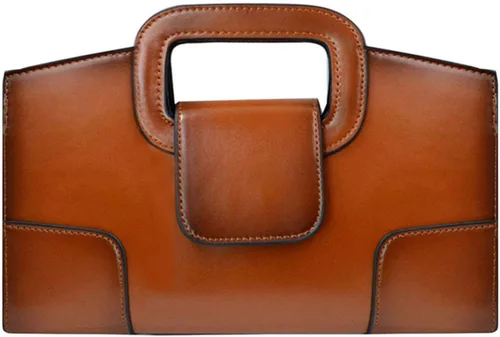 Miniatura 117 de ZLMBAGUS - Bolso de mano para mujer, diseño vintage con solapa y asa, de piel sintética, para llevar al hombro