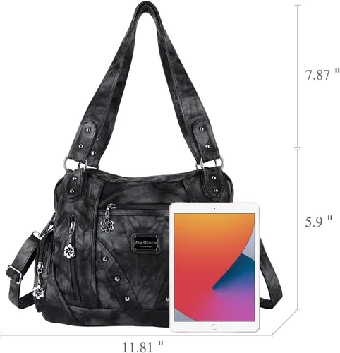 Miniatura 2 de Angel Barcelo Bolso Hobo de moda espacioso para mujer, bolsos grandes y carteras para mujer
