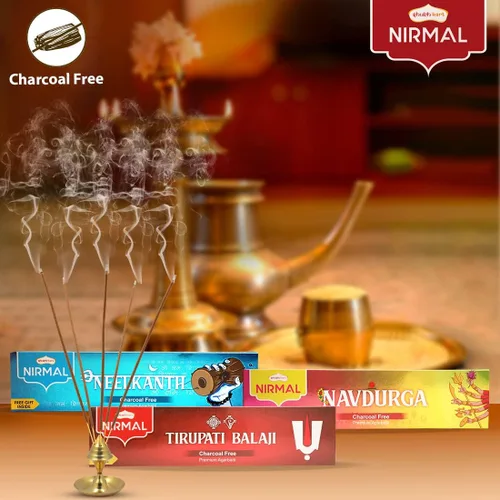 Miniatura 3 de Shubhkart Varillas de incienso prémium - Paquete de 3 inciensos, 210 varitas Neelkanth, Navdurga y Tirupati Balaji