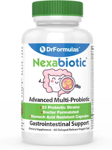Miniatura 7 de Suplemento Nexabiotic probiótico, 21 cepas multi-probiótico, suplemento con Lactobacillus acidophilus, Bifidobacterium infantis, Saccharomyces