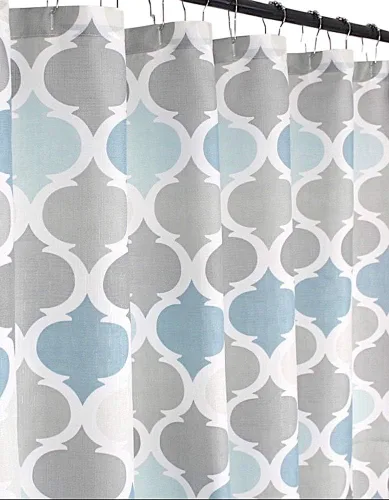 Miniatura 13 de Serafina Home Cortina de ducha bohemia, diseño floral de mandala azul marino, verde azulado, blanco, tela, 72 x 72 pulgadas, resistente a