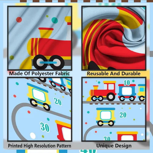 Miniatura 3 de Tren de vapor Choo Two Toss Games Banner telón de fondo ferroviario ferroviario transporte ferroviario historia temática decoración para interiores