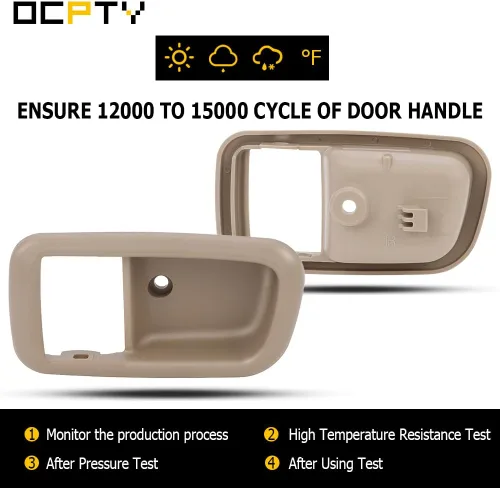 Miniatura 4 de OCPTY Manijas de puerta interiores delanteras del conductor izquierdo del pasajero lado derecho de repuesto para Toyota Tundra 2000-2006 para Toyota
